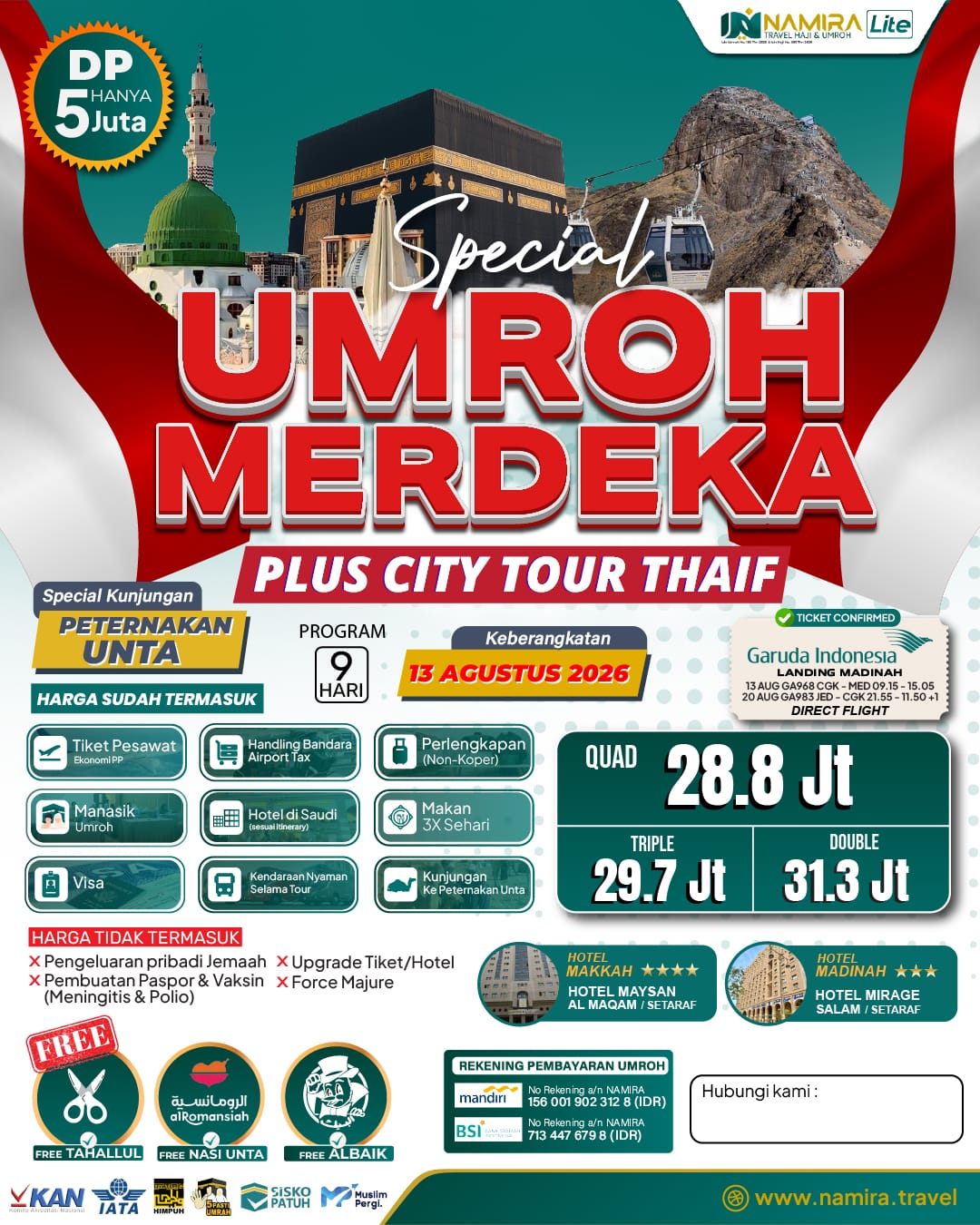 Umroh Merdeka Namira