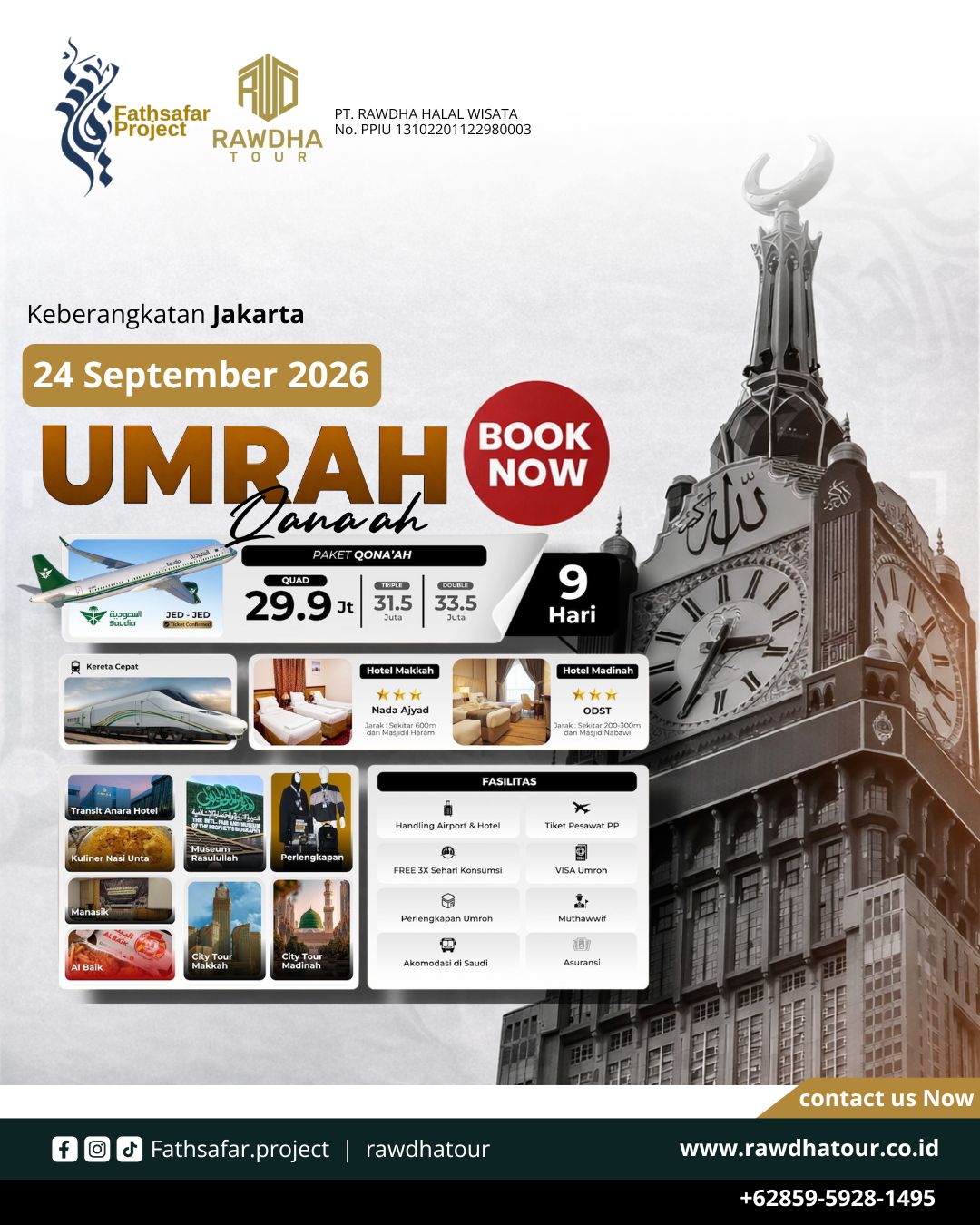 Umroh Qonaah Rawdha September