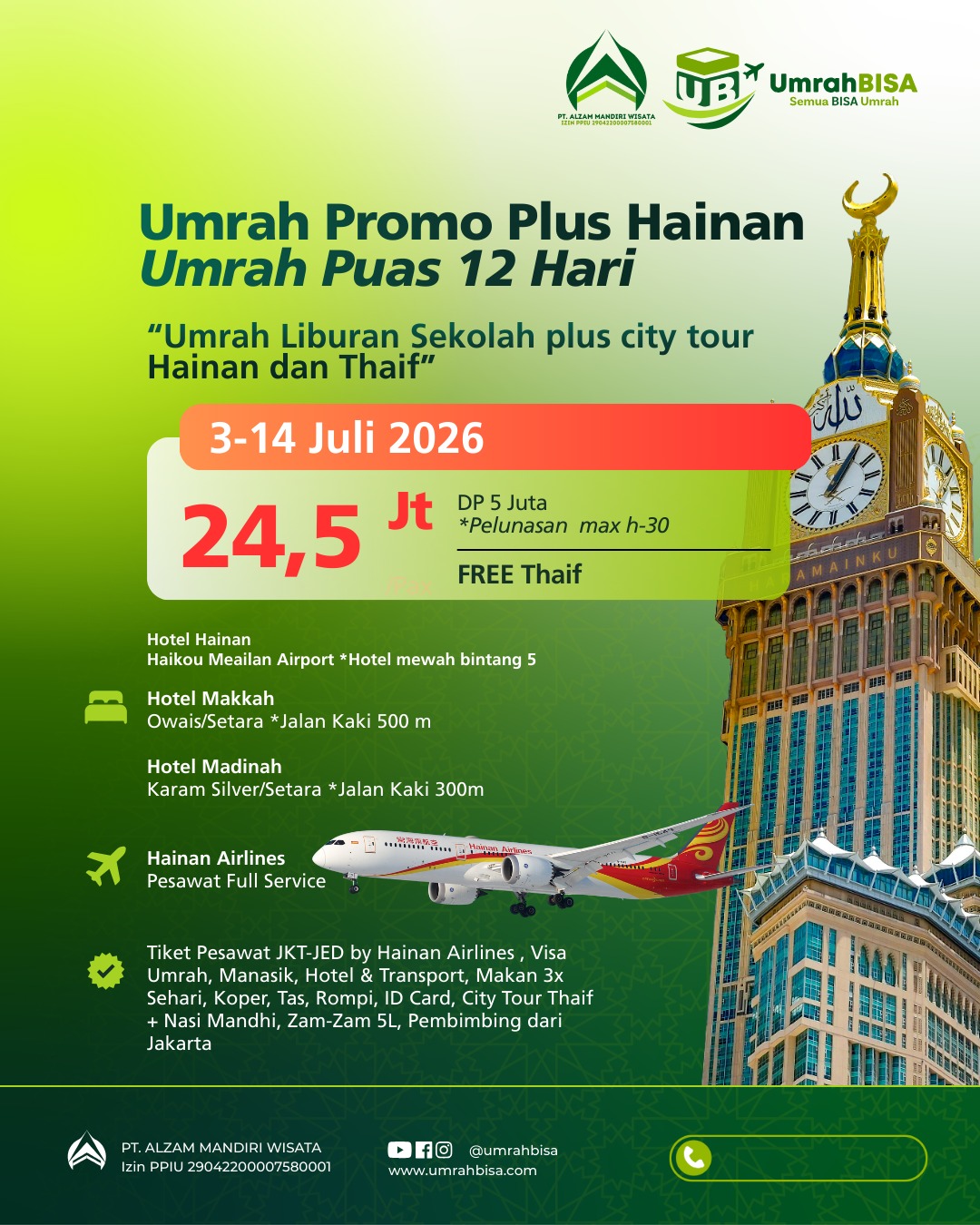 Umroh Plus Hainan UB