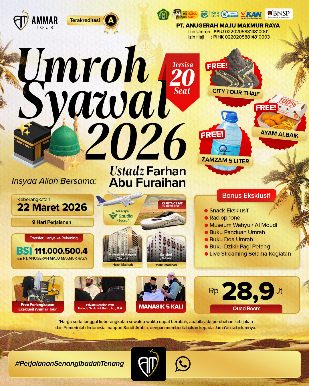 Umrah Awal Syawal Ammar