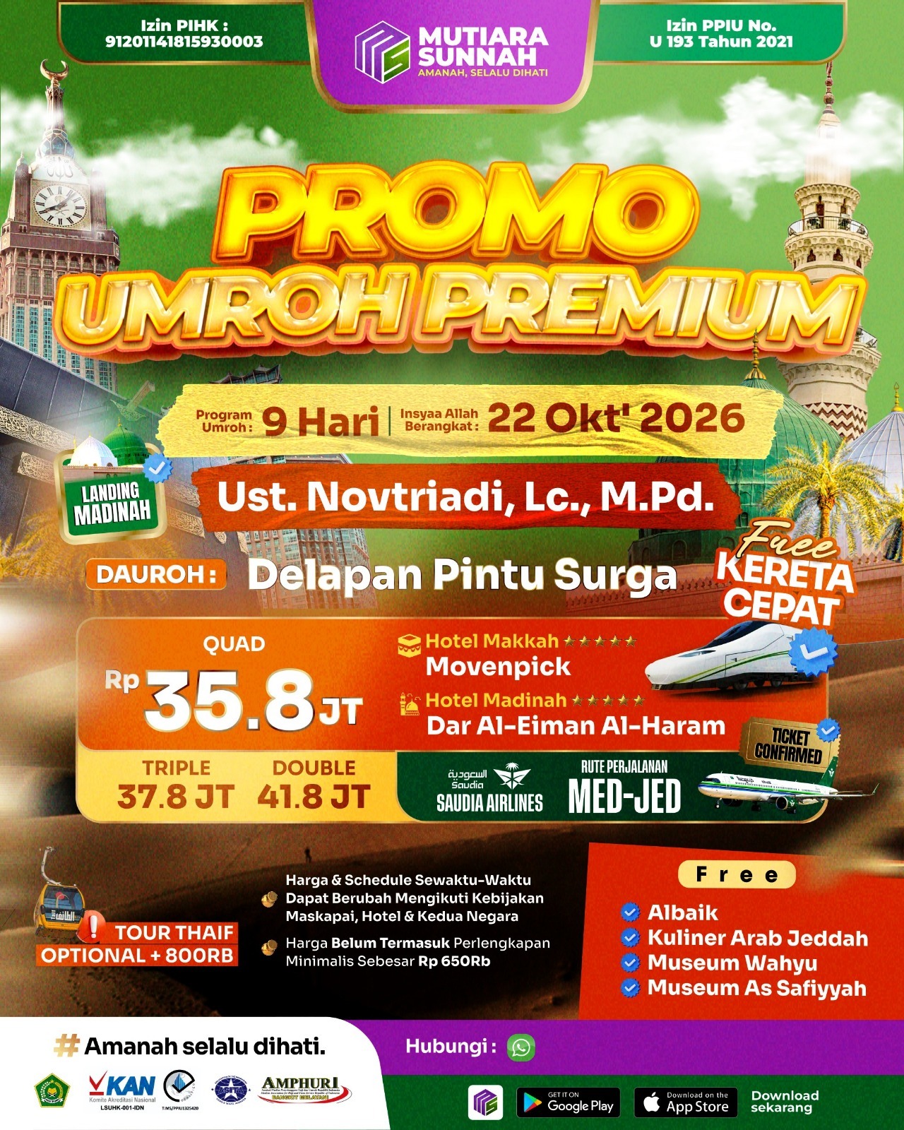 Umroh Premium MS Landing Madinah