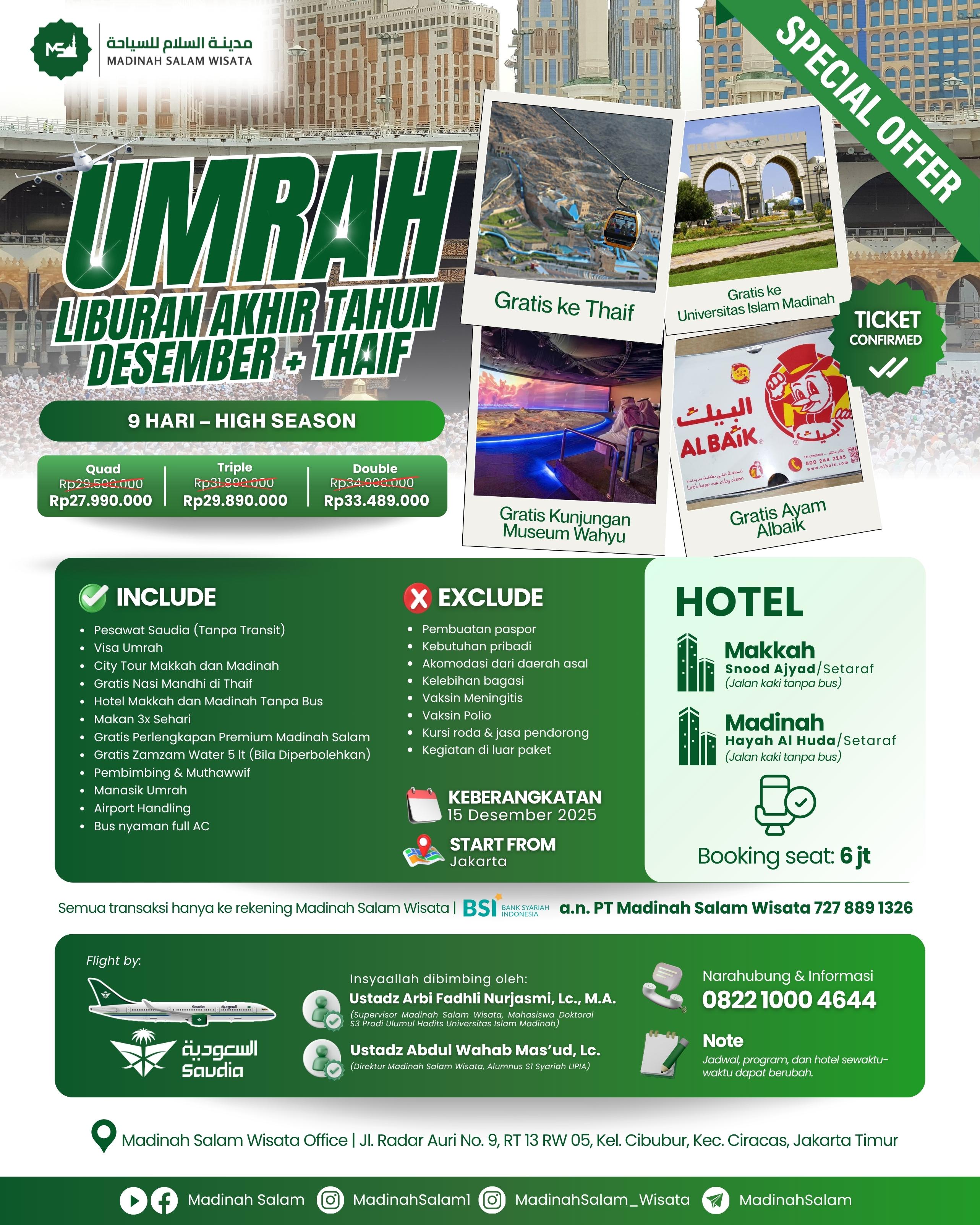 Umroh Liburan Desember MSW