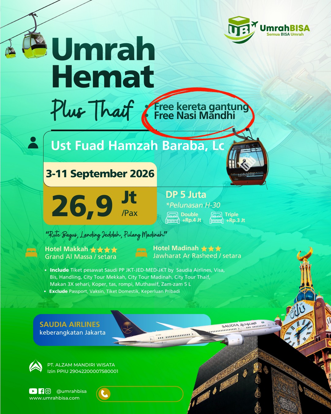 Umroh Hemat Bisa September