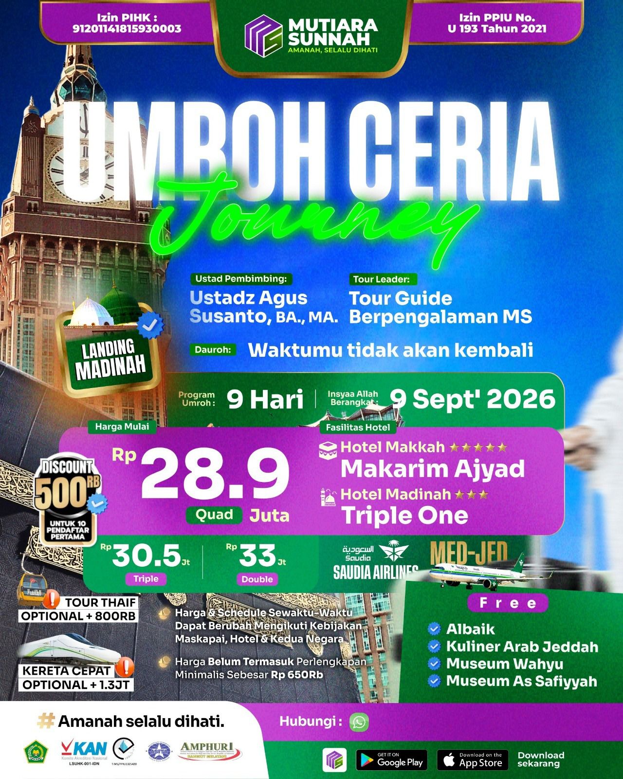 Umroh Ceria Landing Madinah MS