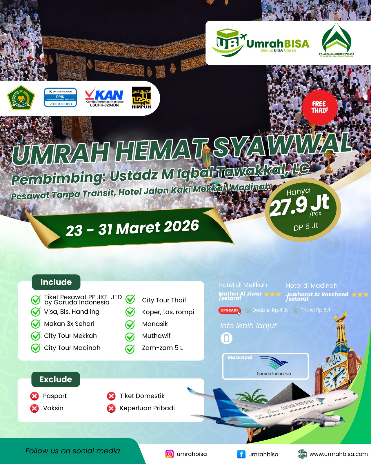 Umroh Syawal Hemat UB