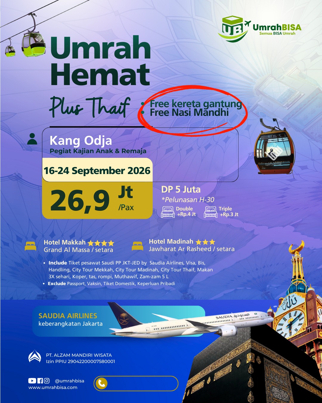 Umroh Hemat Tengah September
