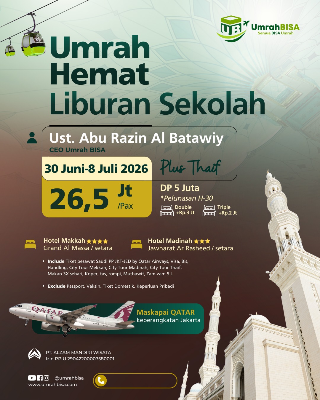 Umroh Hemat Liburan UB