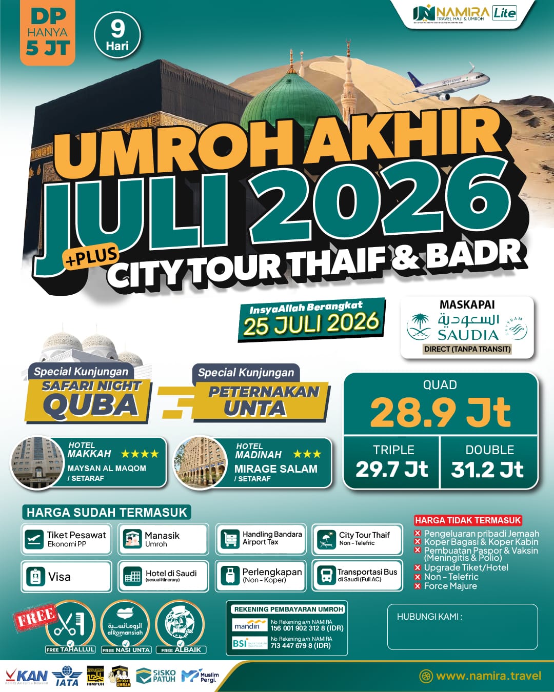 Liburan Sekolah Hemat Namira